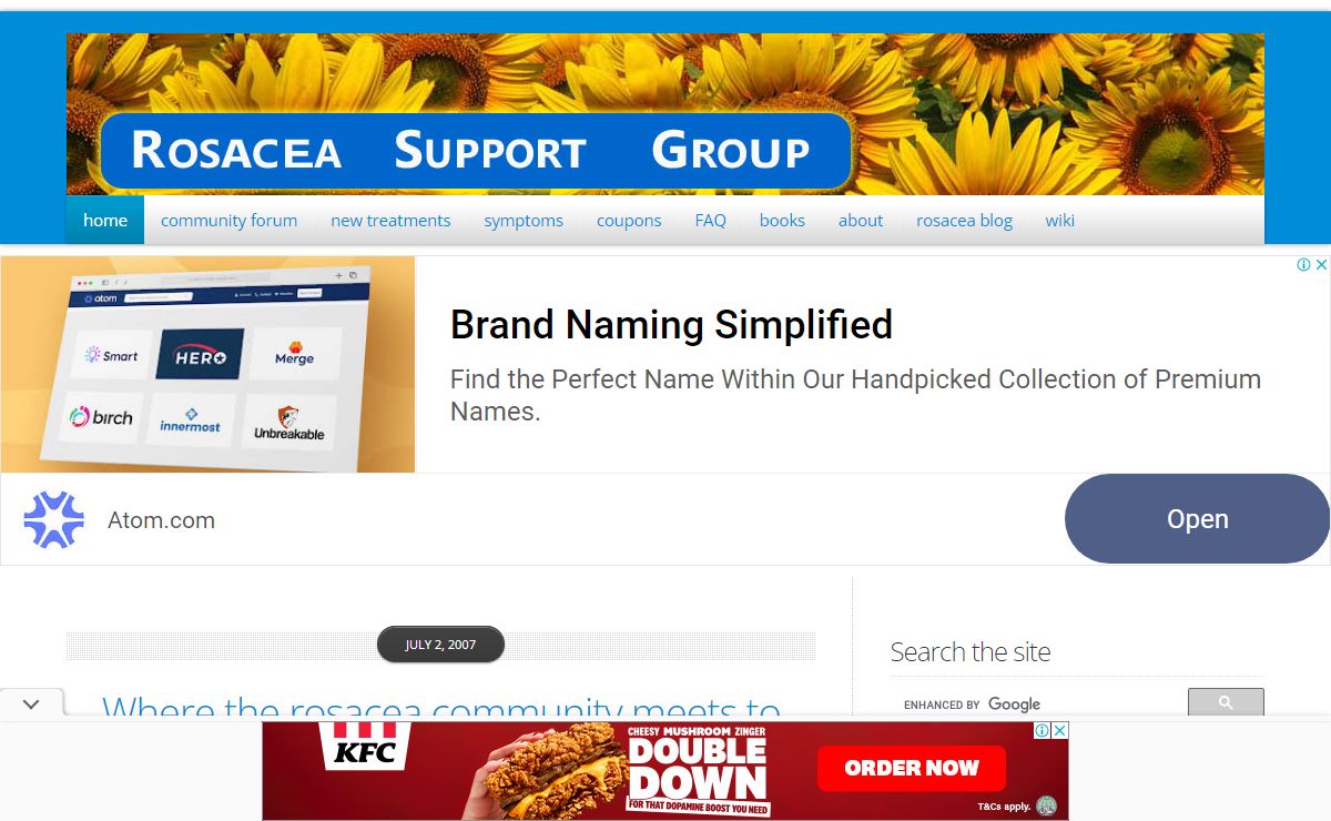 Rosacea Support Group • Where the rosacea community meets online : Rosacea Support Group