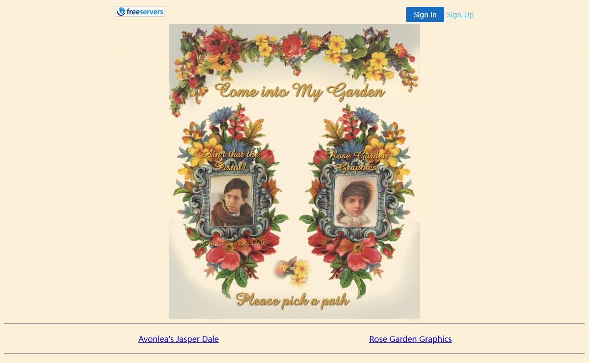 Index Page for rosegardengraphics.htmlplanet.com