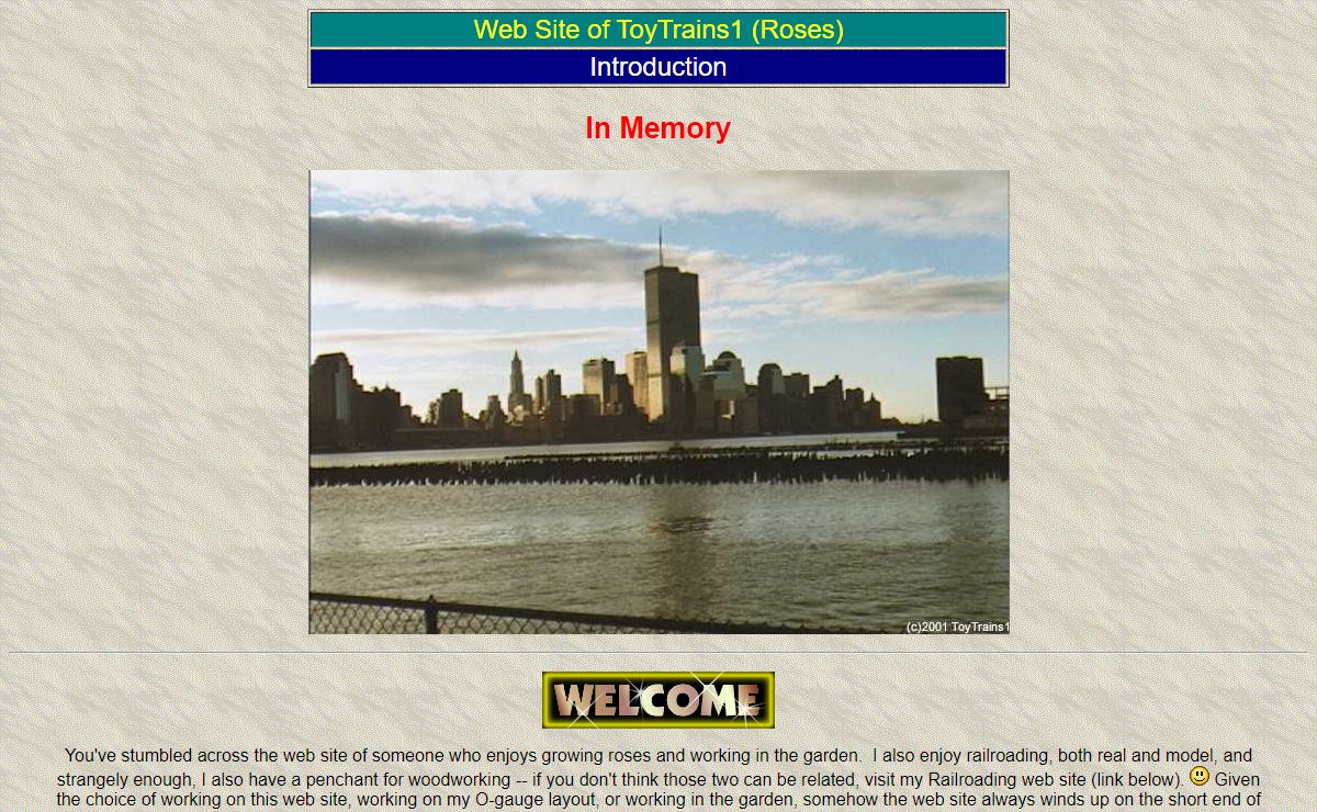 Web Site of ToyTrains1 (Roses)