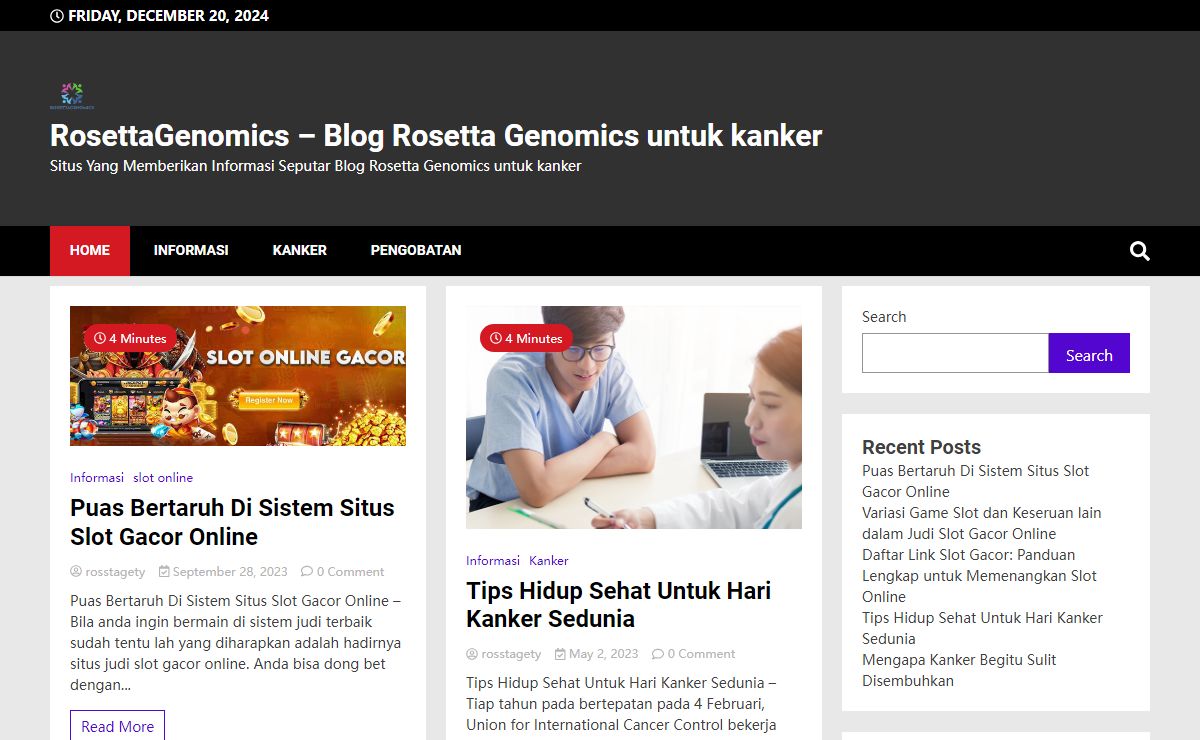 RosettaGenomics - Blog Rosetta Genomics untuk kanker - Situs Yang Memberikan Informasi Seputar Blog Rosetta Genomics untuk kanker