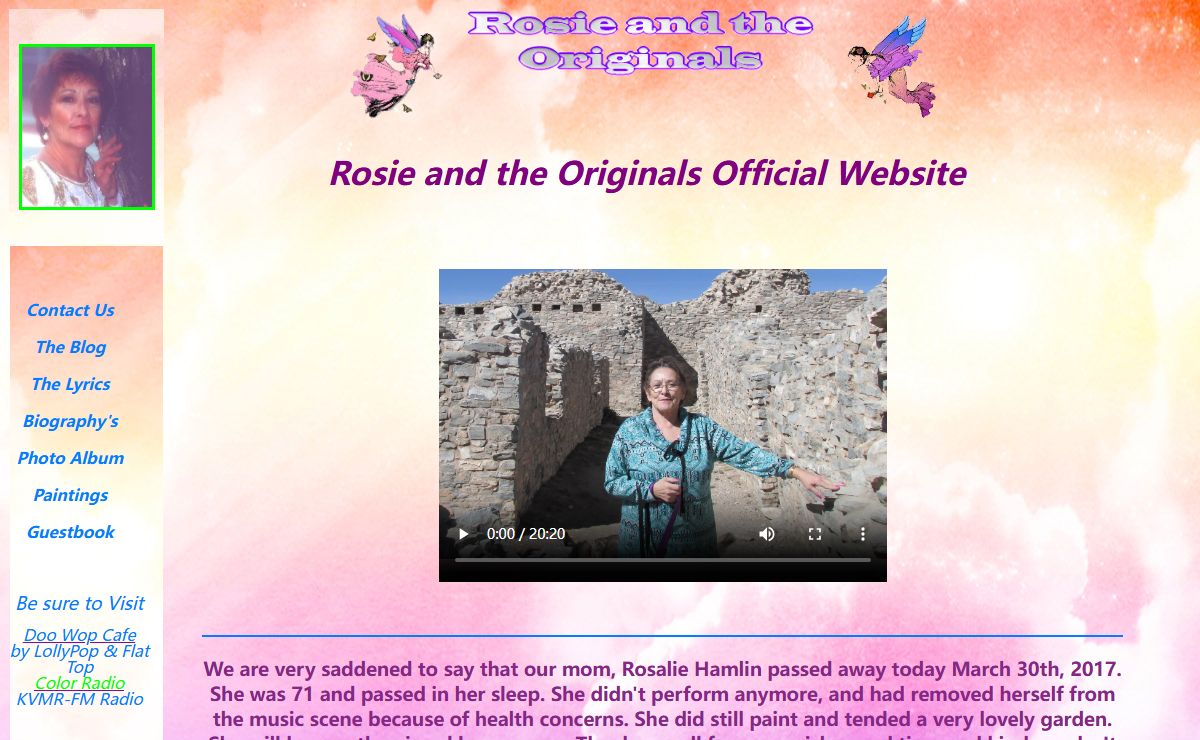 Rosie and the Originals Official Website