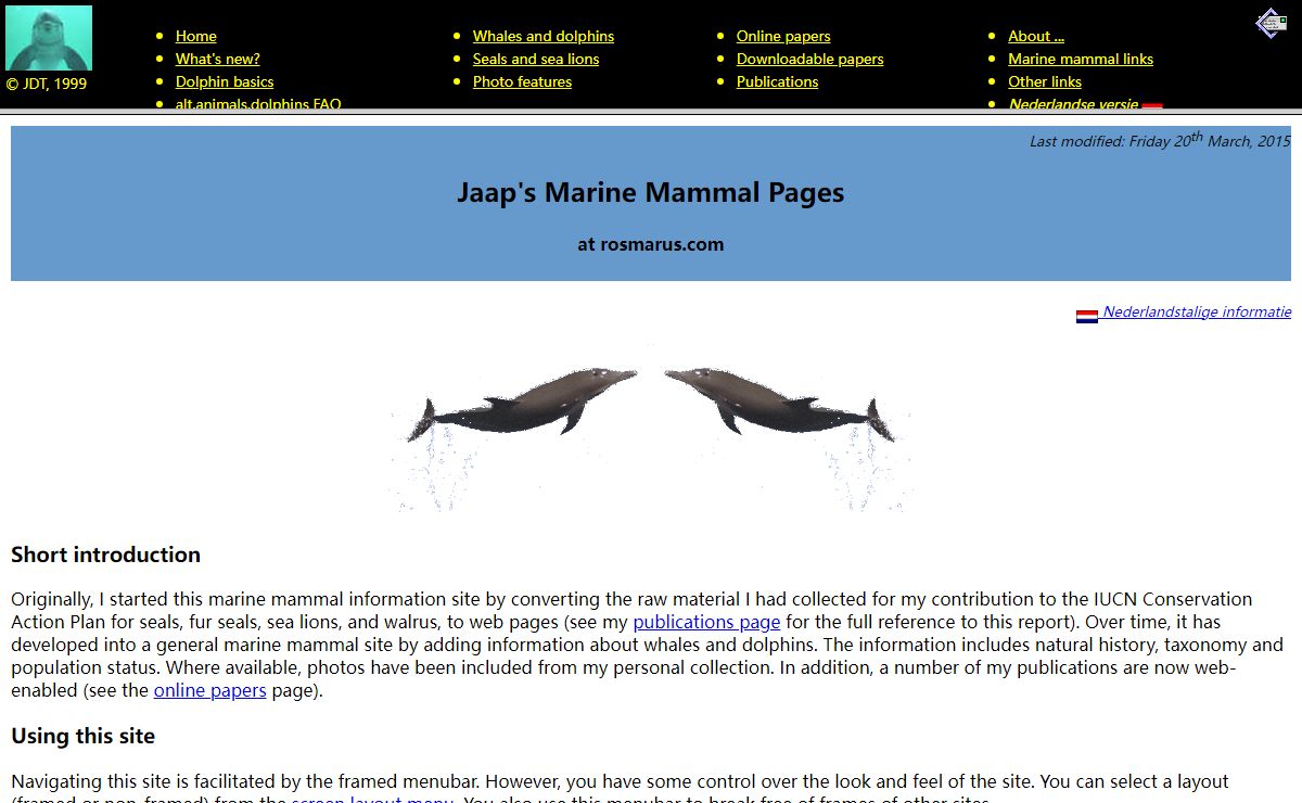 Jaap's Marine Mammal Pages