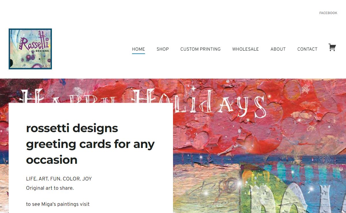 Greeting cards and art journals. Original art by Miga Rossetti