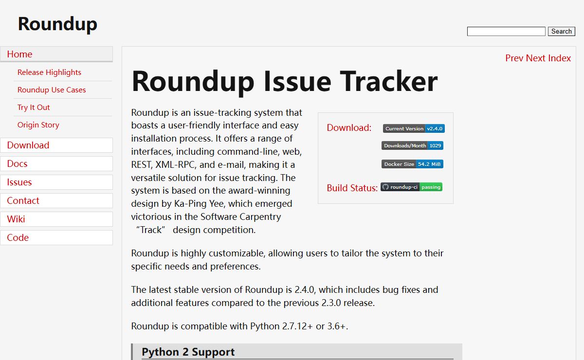 Roundup Issue Tracker - Roundup 2.4.0 documentation
