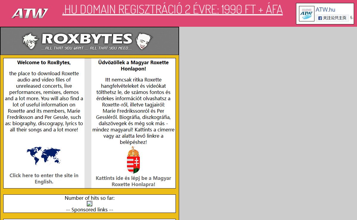 ROXBYTES | A magyar Roxette honlap