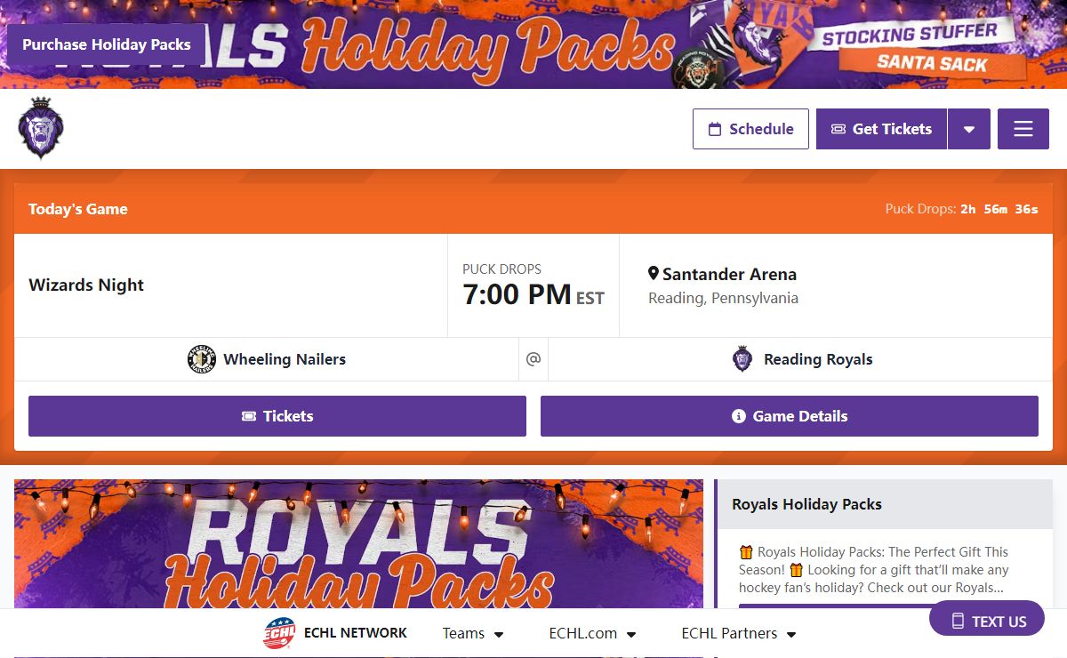 Reading Royals | Reading, PA Professional Hockey | Schedule