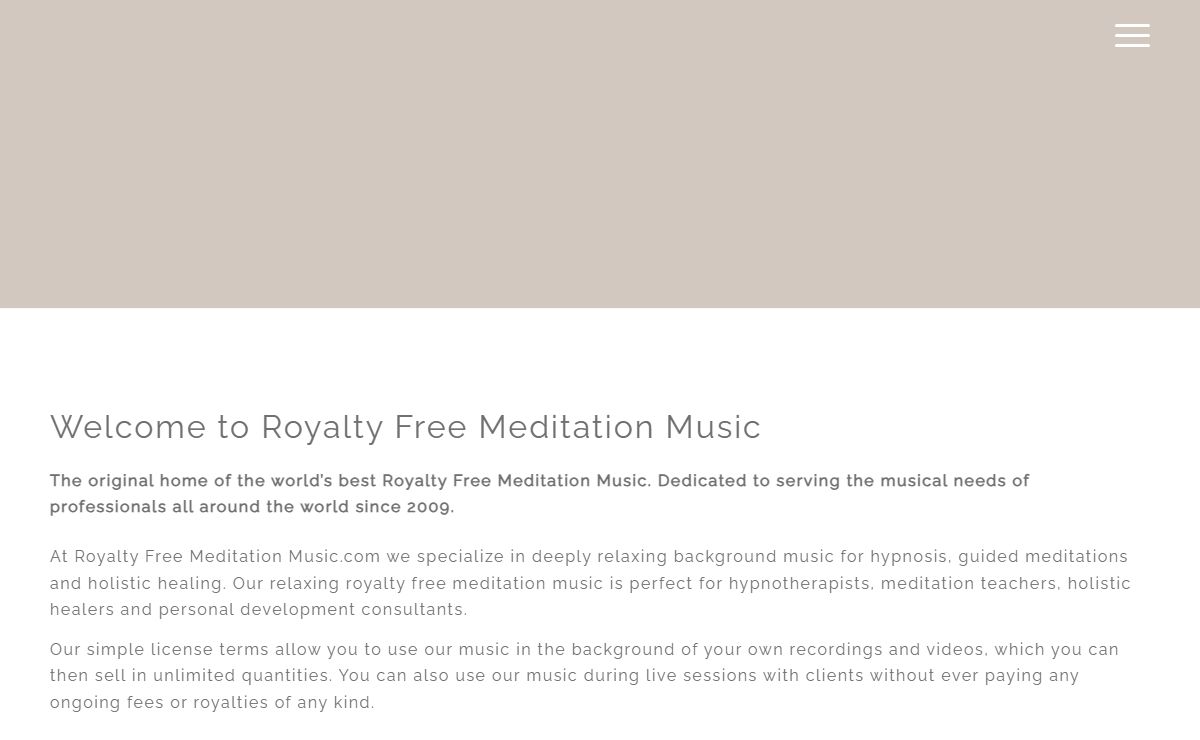 Royalty Free Meditation Music