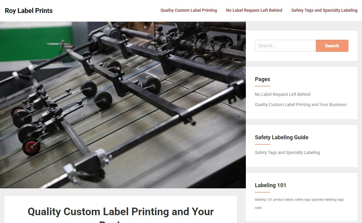 Roy Label Prints – Product Labeling 101