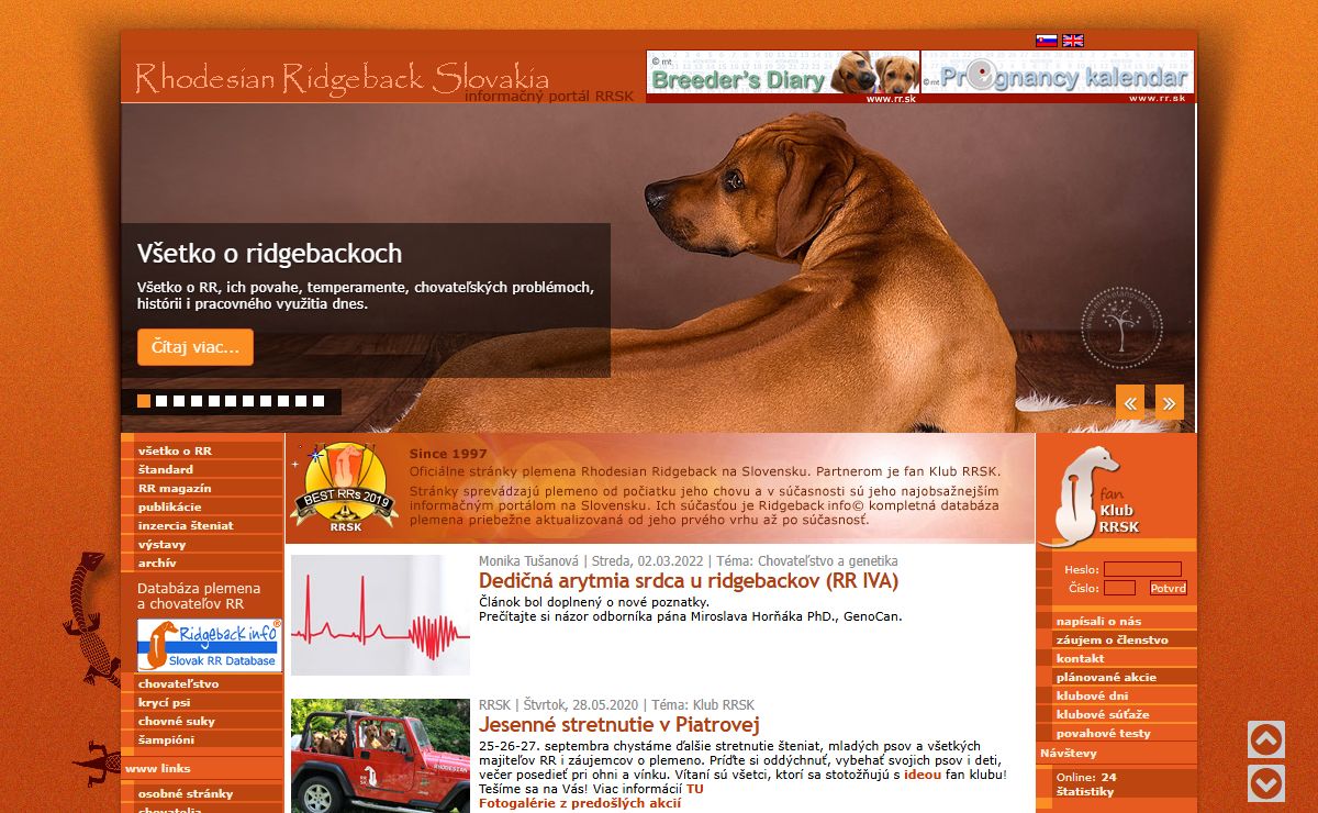 Rhodesian Ridgeback Rhodesian Ridgeback klub Slovakia