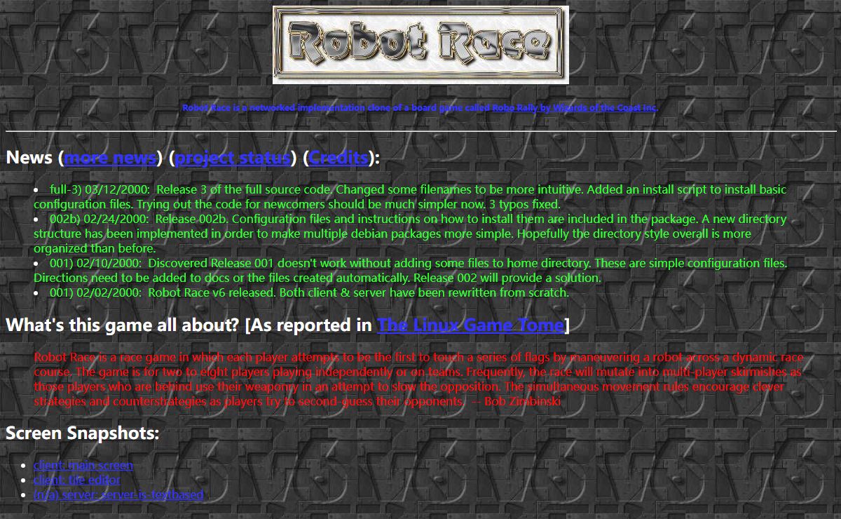 Robot Race - A free Robo Rally Clone