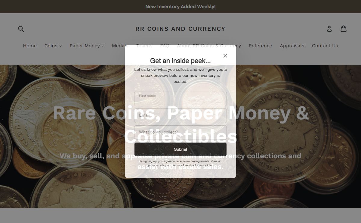 RR Coins and Currency