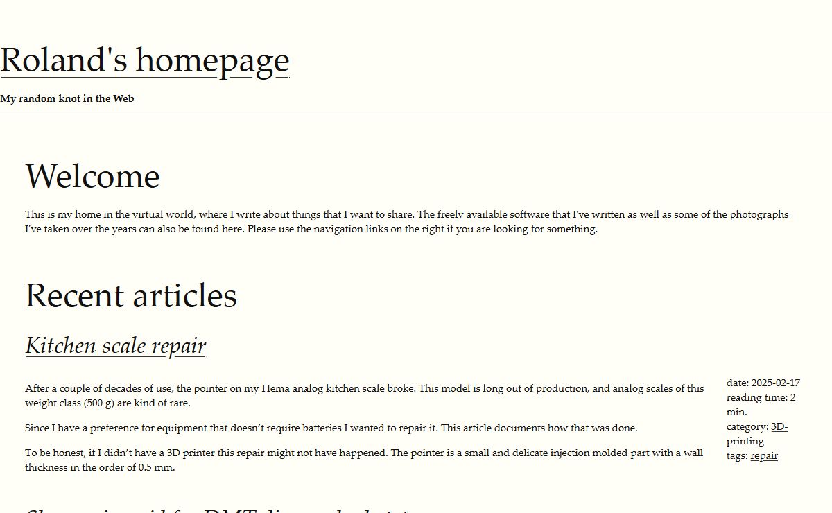 Roland's homepage