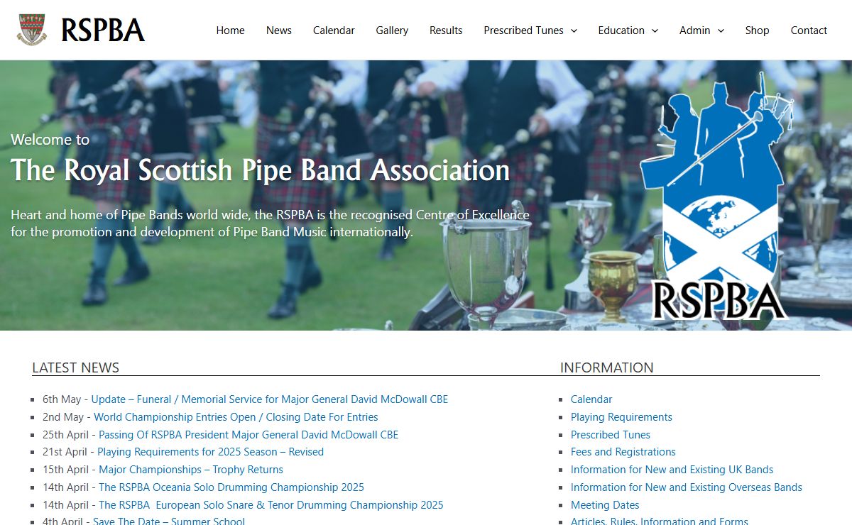 RSPBA - The Heart of the Pipe Band World