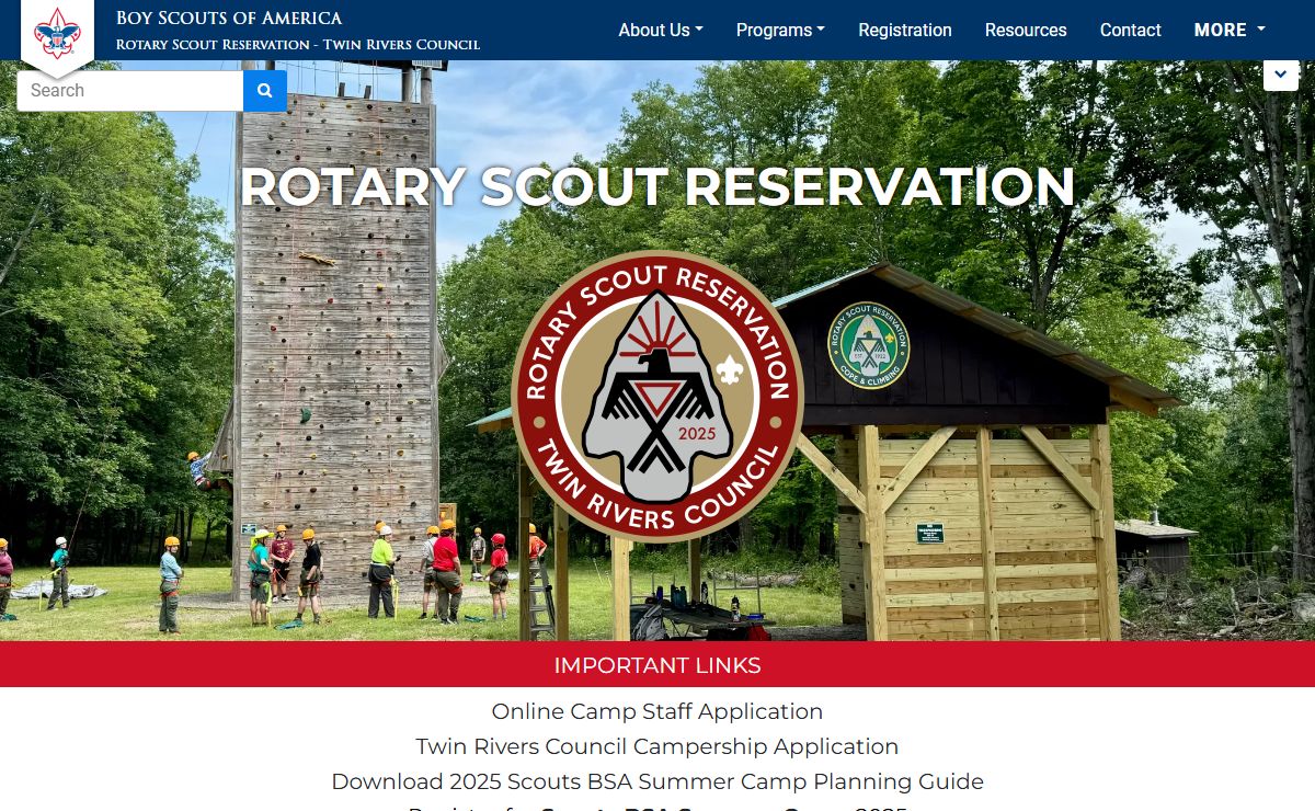 Home - Rotary Scout Reservation - Twin Rivers Council