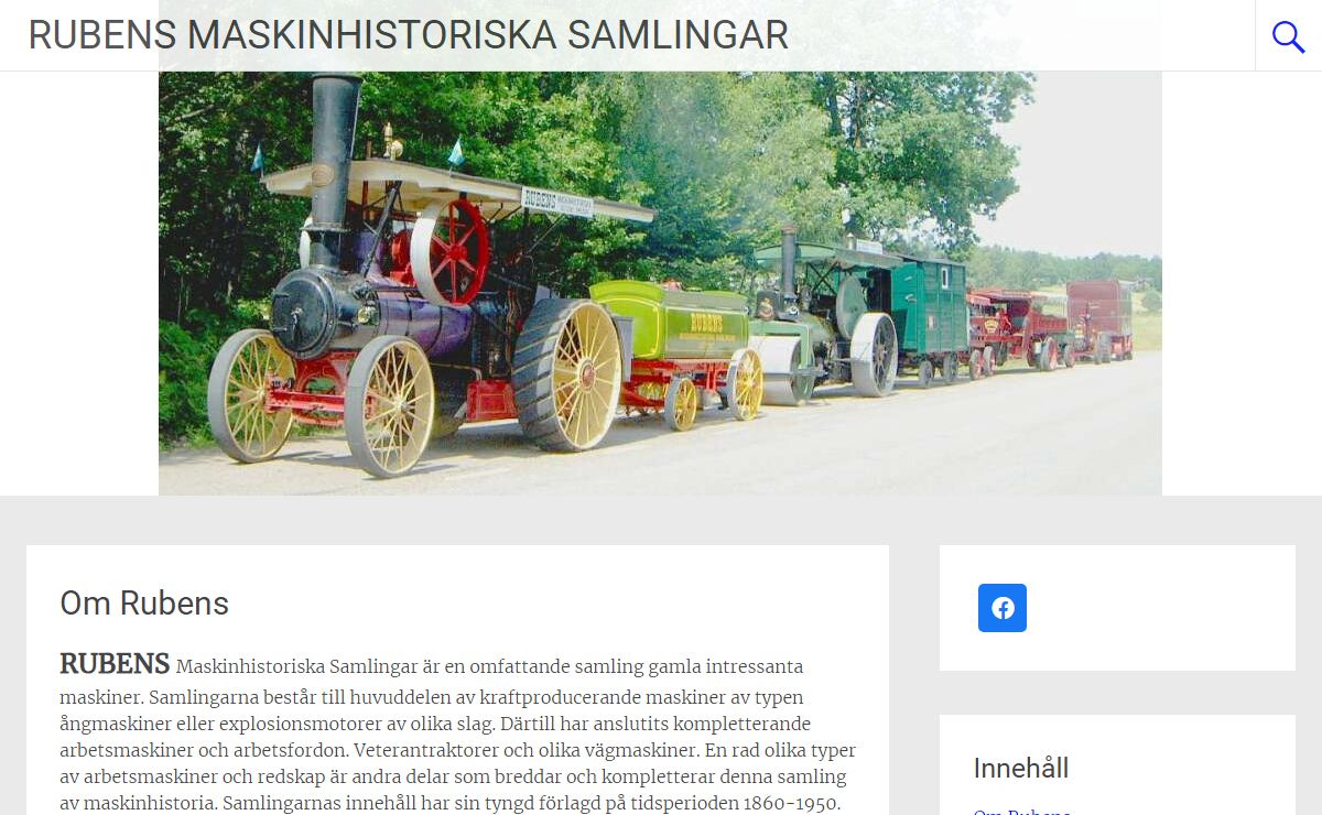 RUBENS MASKINHISTORISKA SAMLINGAR – Samlar för att bevara
