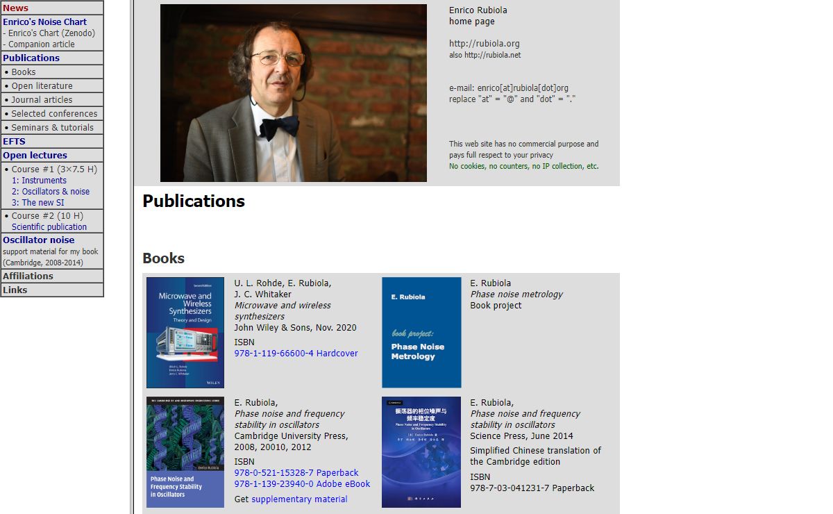 Enrico Rubiola home page