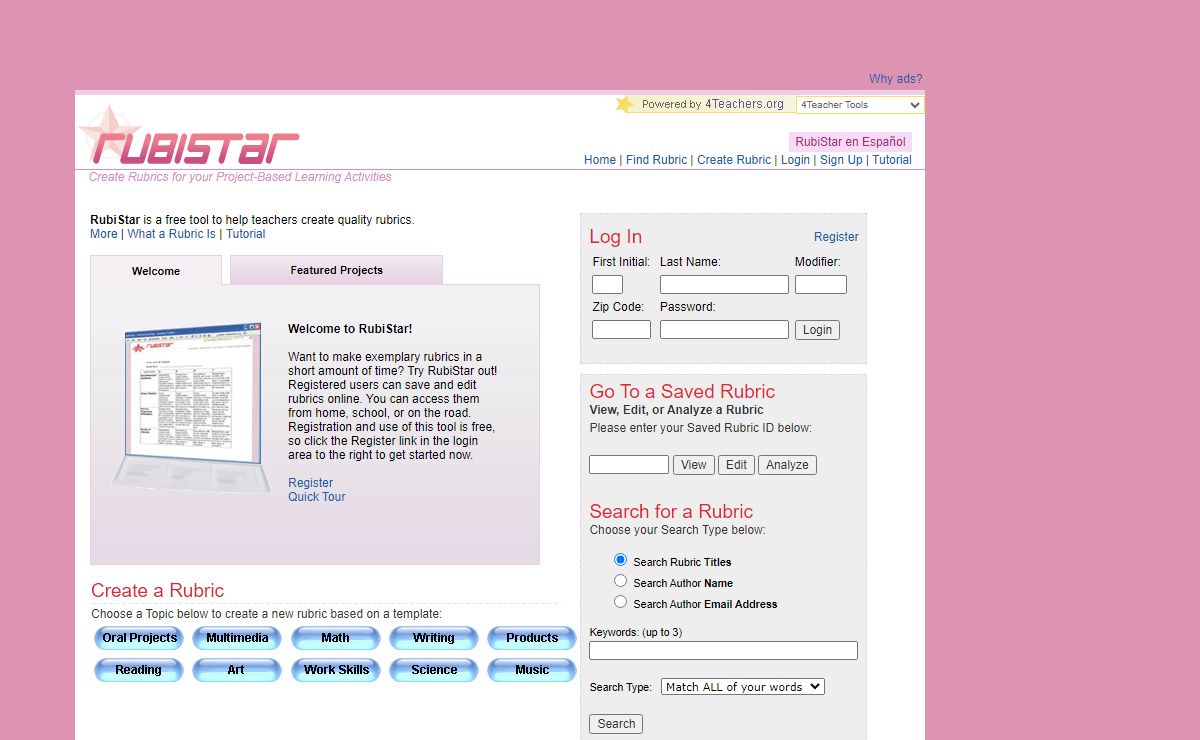 RubiStar Home