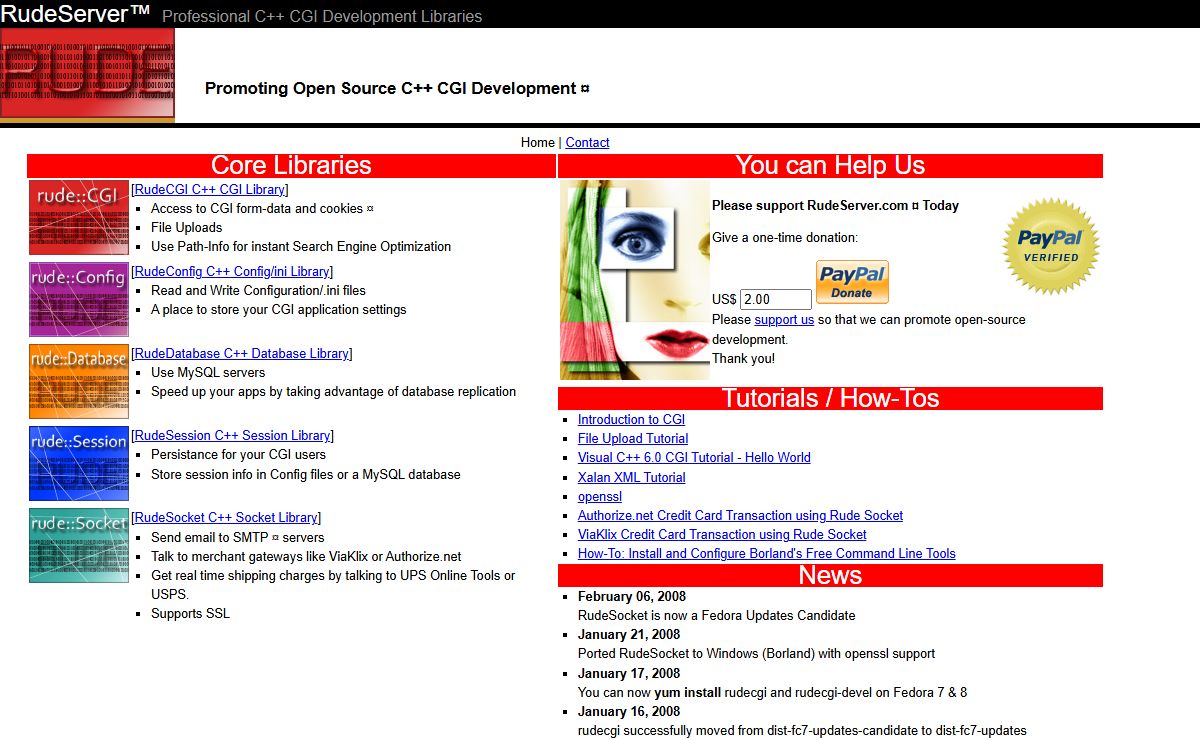 Open Source C++ Libraries for CGI Development ¤