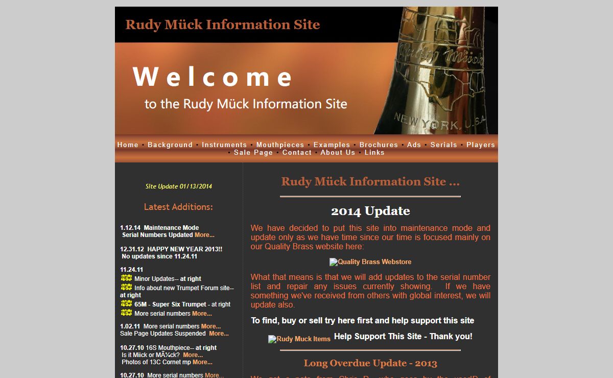 Rudy Muck Information Site Home Page