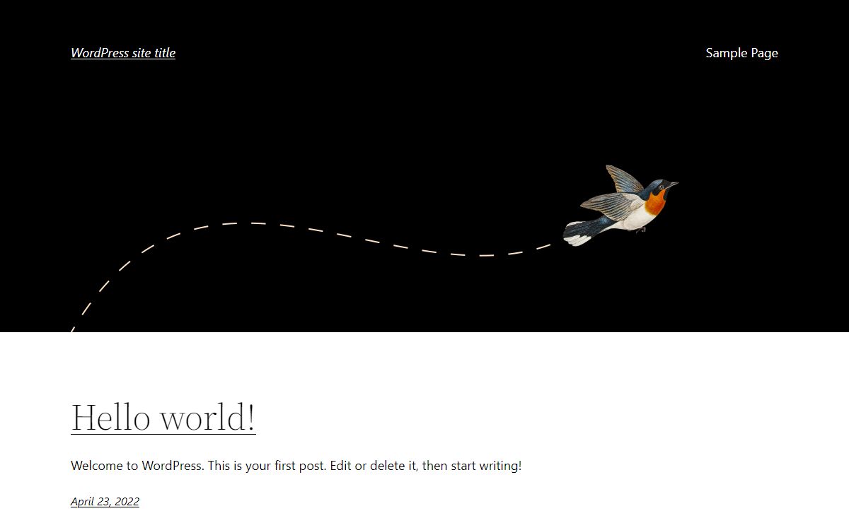 WordPress site title – WordPress site description