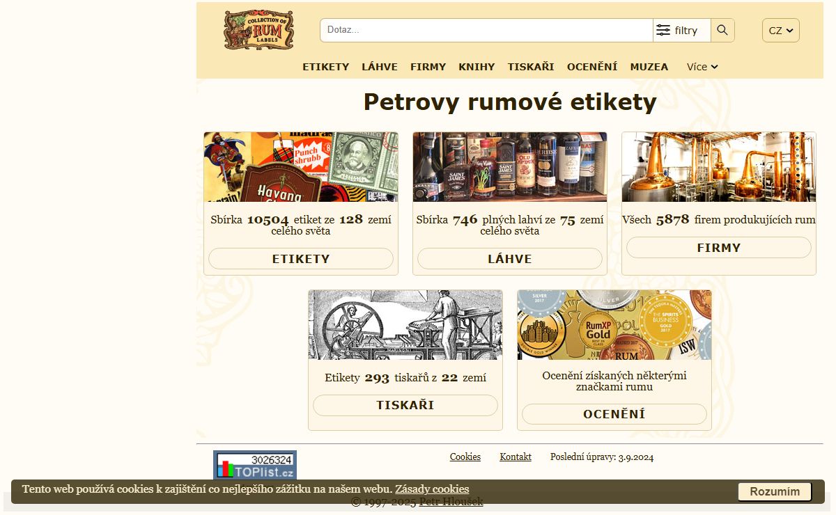Petrovy rumové etikety