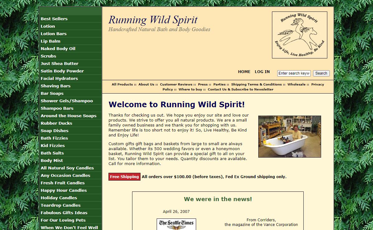 Running Wild Spirit, Natural Handmade Soaps and Bath Products