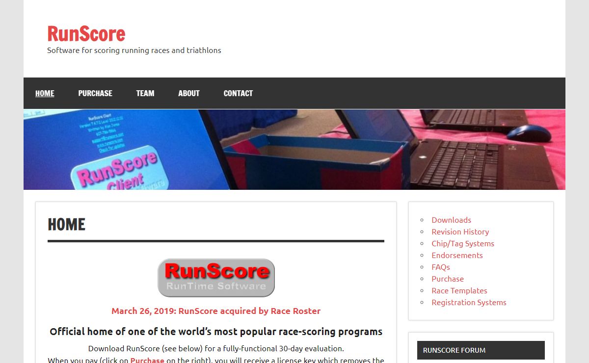 RunScore – Software for scoring running races and triathlons