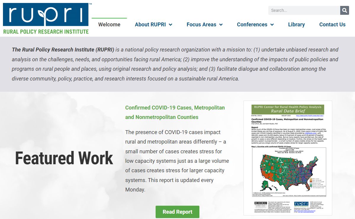 Welcome - Rural Policy Research Institute
