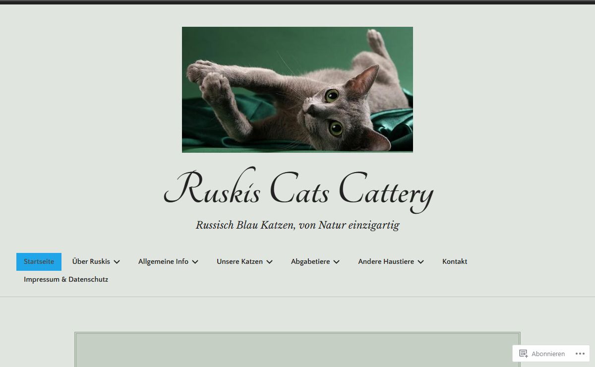 Ruskis Cats Cattery – Russisch Blau Katzen, von Natur einzigartig
