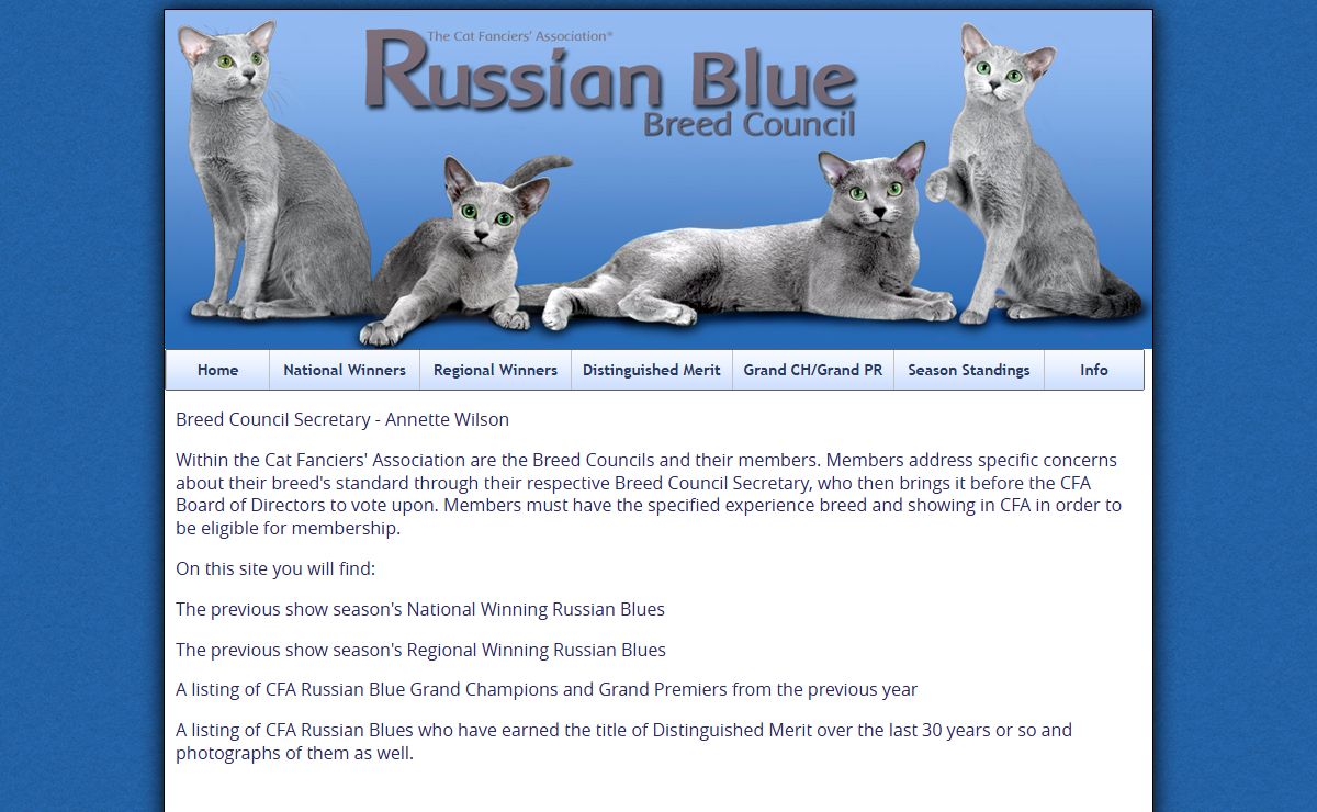 CFA Russian Blue Breed Council
