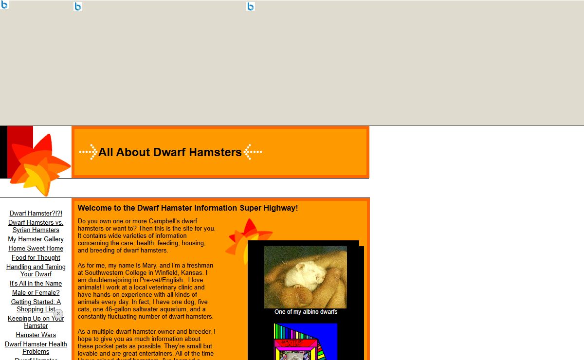 All About Dwarf Hamsters