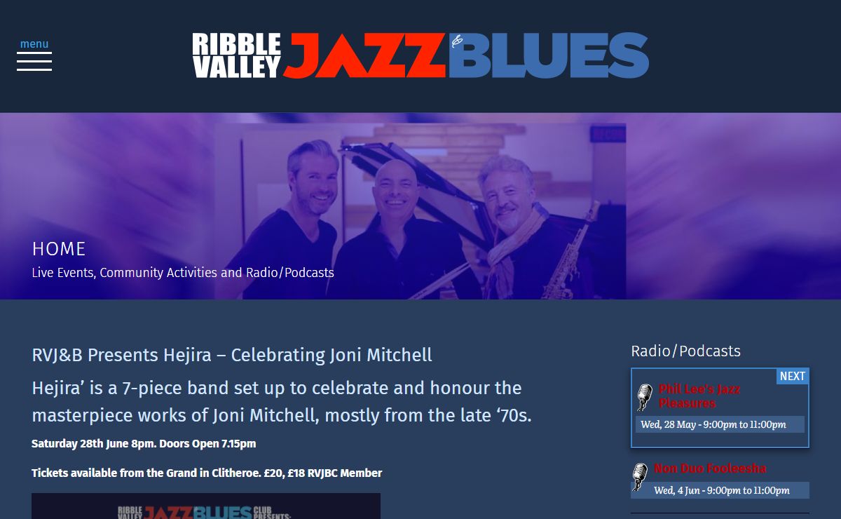 Ribble Valley Jazz and Blues - Home