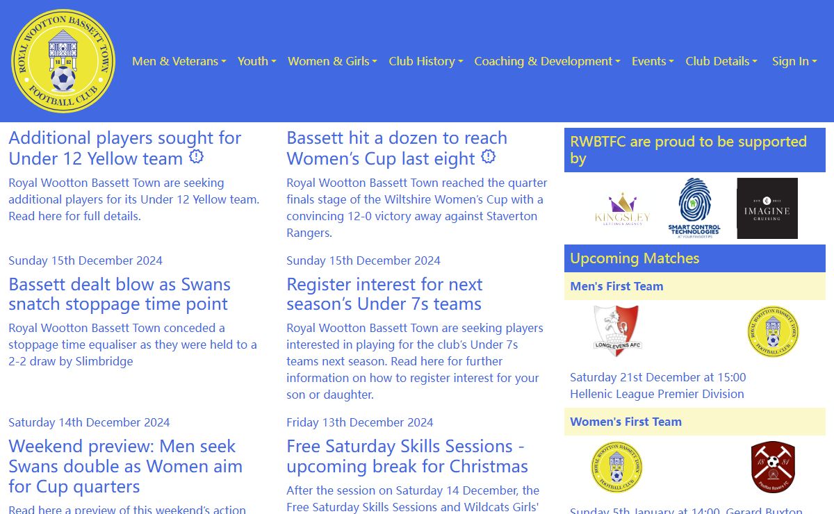 RWBTFC - An England Football Accredited Two Star Club