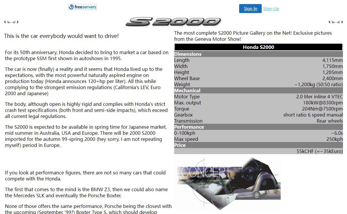The Honda S2000 Page