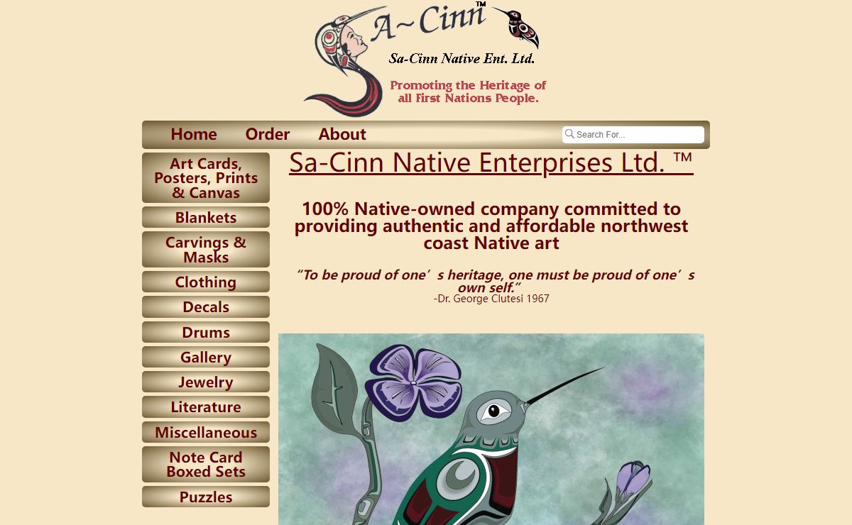 Home - Sa-Cinn Native Enterprises