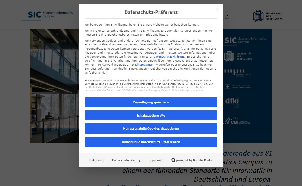 Willkommen am Saarland Informatics Campus in Saarbrücken