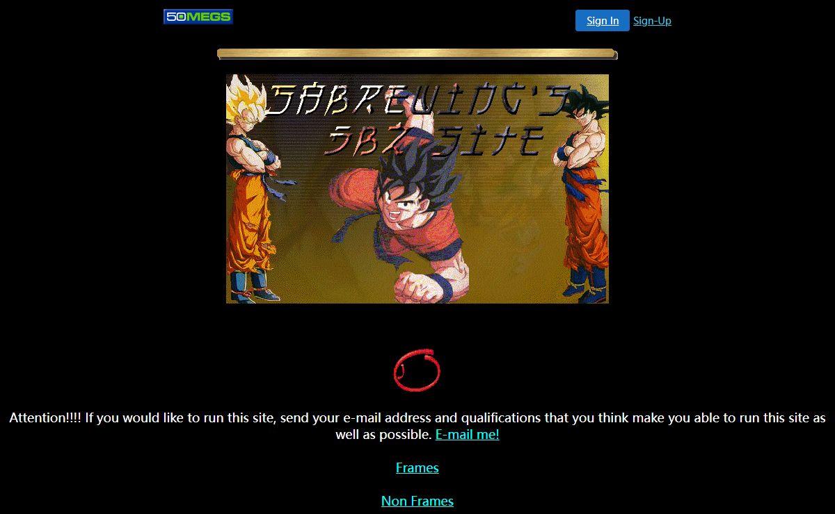 Sabrewing's Dragonball Z Site