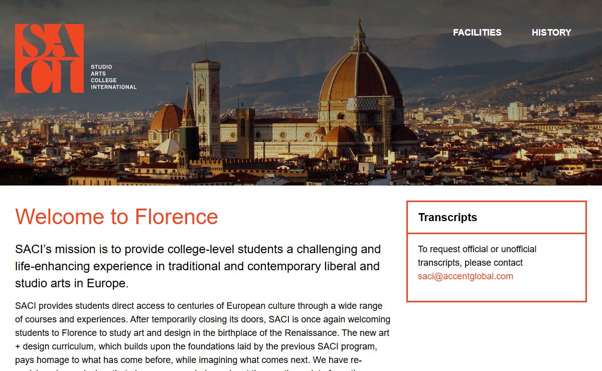 SACI College of Art & Design Florence | Home