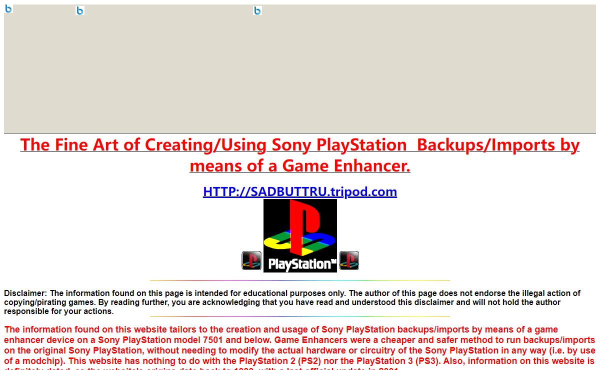 The Fine Art of Creating/Using Sony PlayStation Backups by means of a Game Enhancer.
