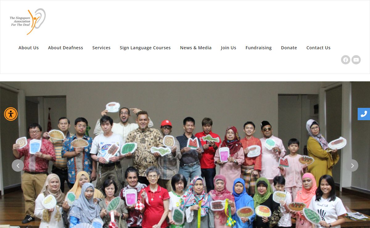 The Singapore Association for the Deaf – SADeaf website