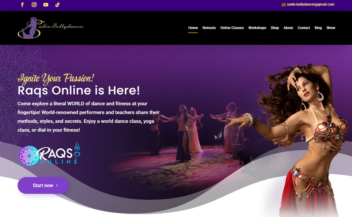 Belly Dance Classes & Certification with Sadie Bellydancer