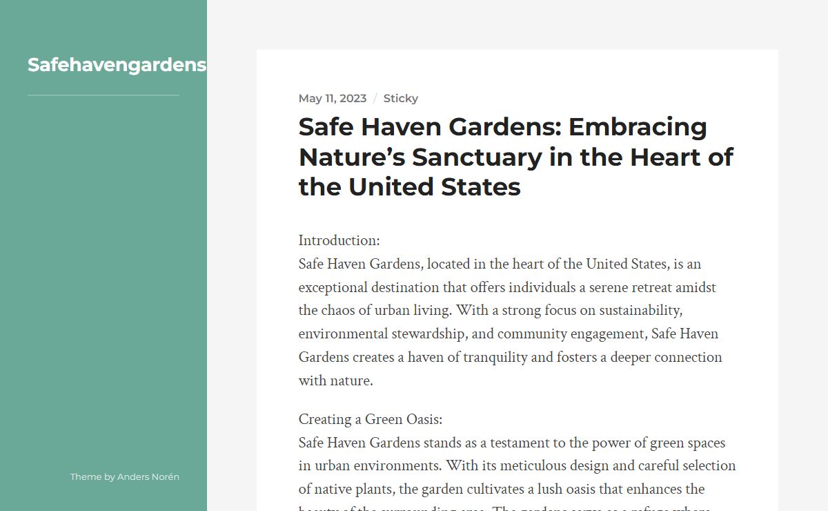 Safehavengardens