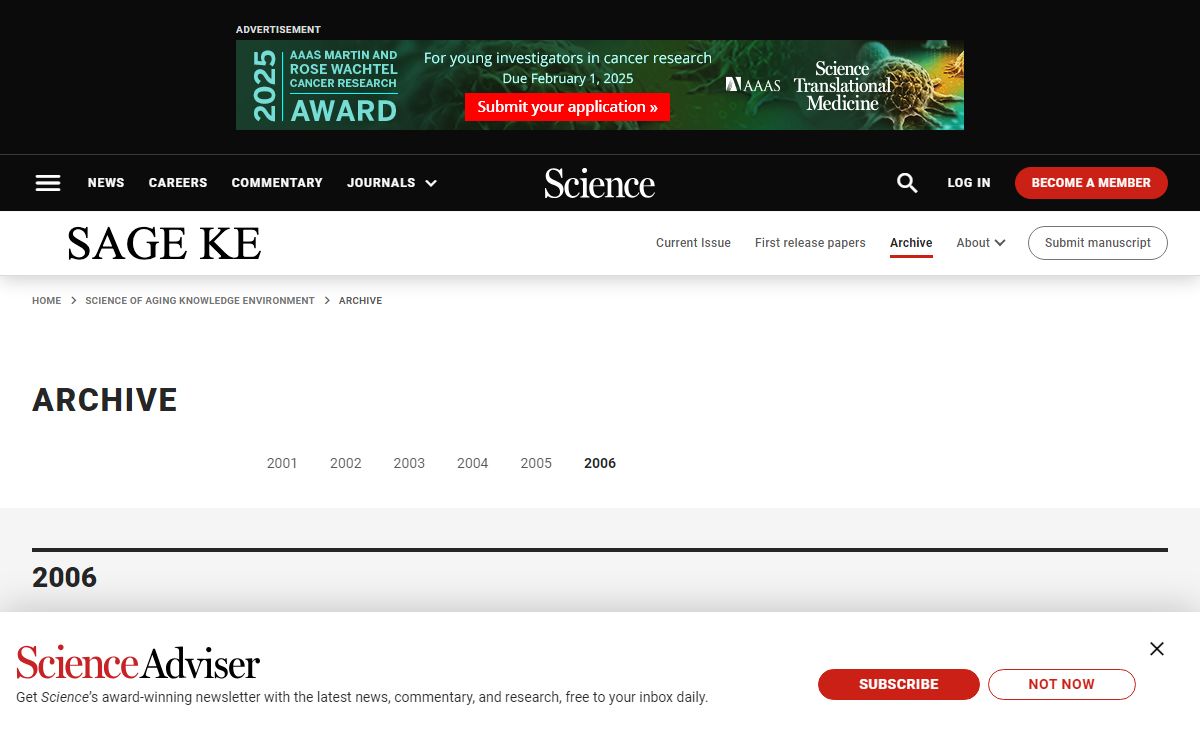 Archive | Science of Aging Knowledge Environment
