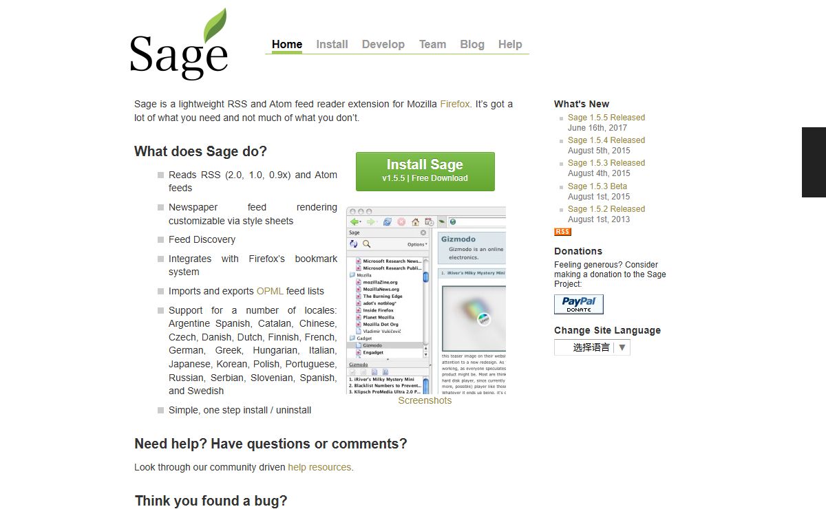 Sage: a feed reader for Firefox