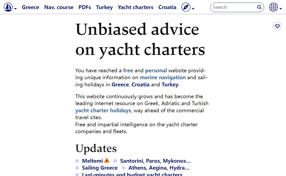 Unbiased advice yacht charters Greece, sailing holidays Turkey, Croatia – navigation courses - Greek islands, Turkish coasts
