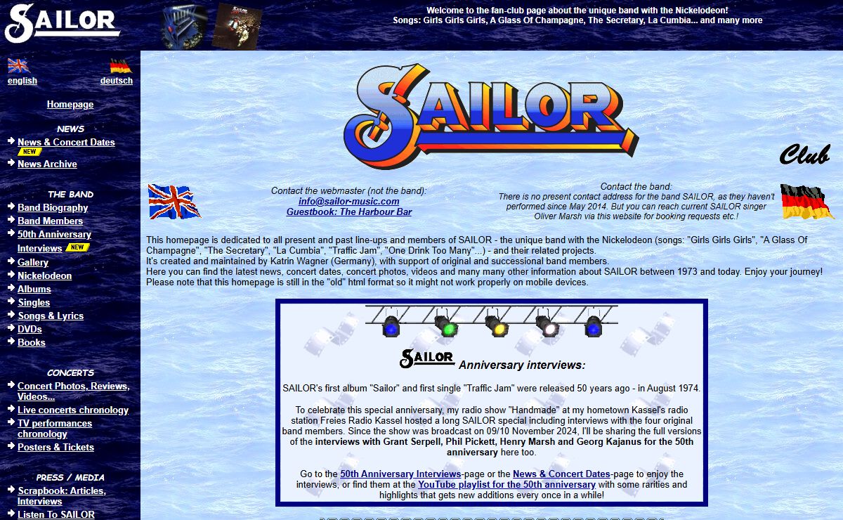SAILOR - Girls Girls Girls, A Glass Of Champagne, The Secretary, La Cumbia...