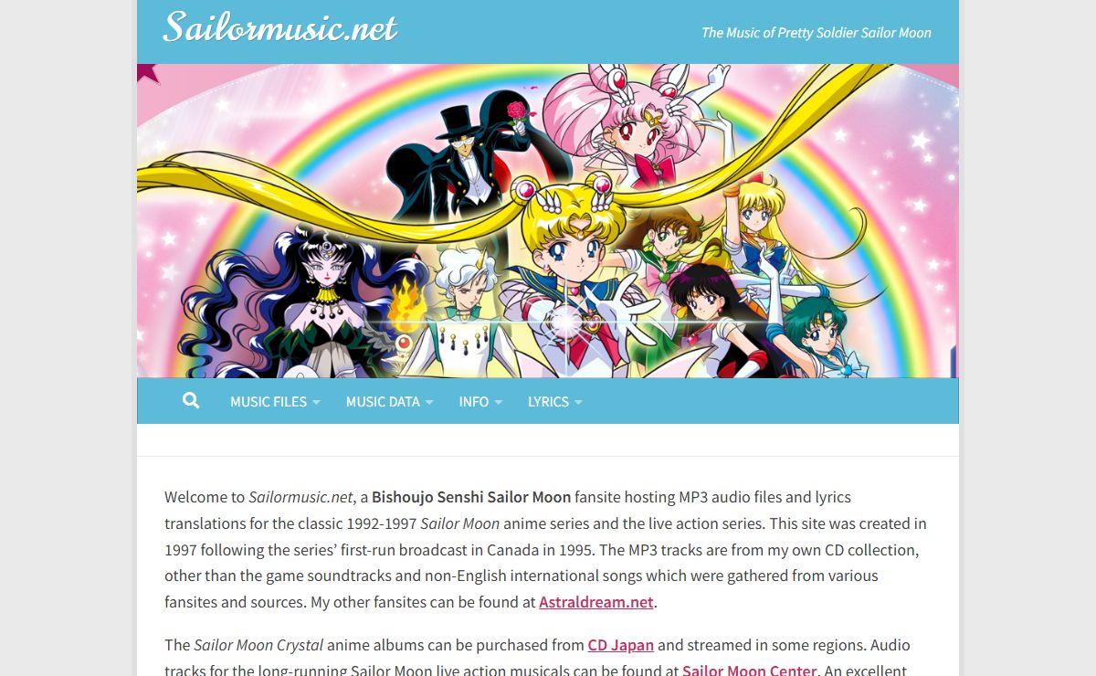 Sailormusic.net – The Music of Pretty Soldier Sailor Moon