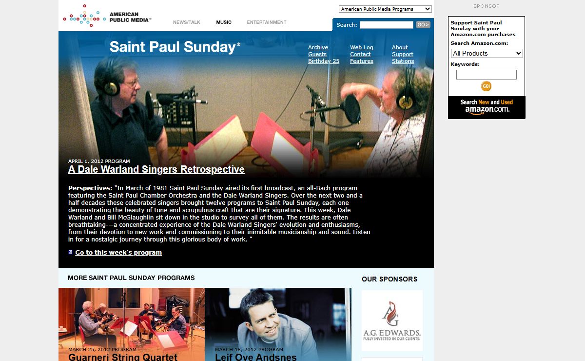 Saint Paul Sunday from American Public Media