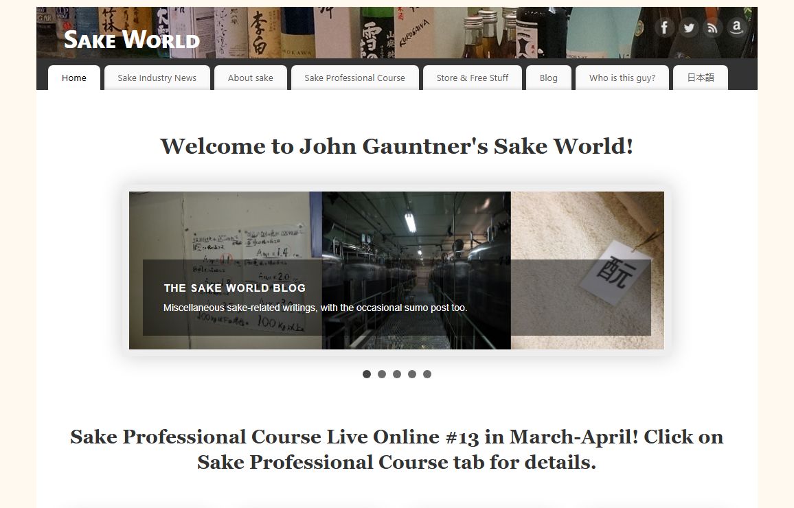 Sake World - by John Gauntner