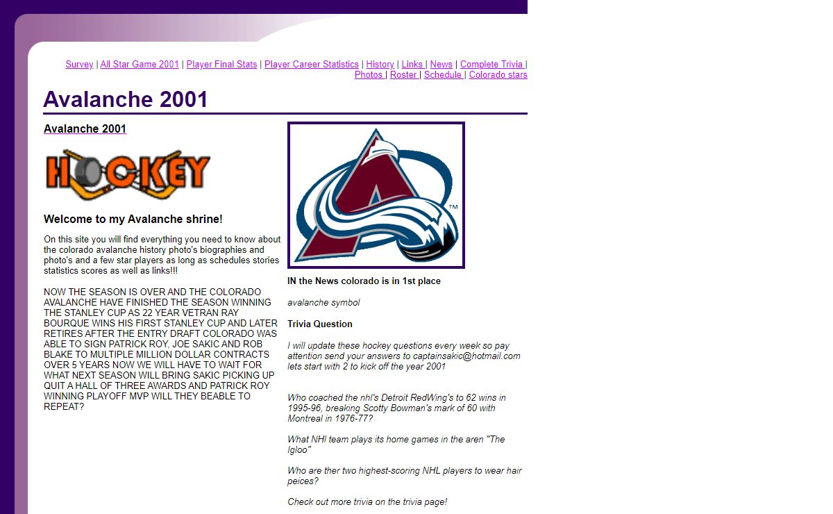 Avalanche 2001